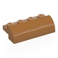 Деталь LEGO Кирпичик изогнутый 2 x 4 x 1, Средне-темный телесный
