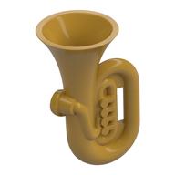 Деталь LEGO Musical Instrument Tuba, Жемчужно-золотой
