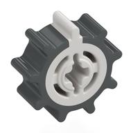 Деталь LEGO Technic Gear Stepper 9 Tooth with Dark Bluish Grey Teeth pattern, Белый