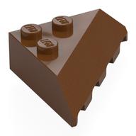Деталь LEGO Brick Sloped 4 x 4 Corner, Красно-коричневый