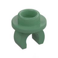 Деталь LEGO Plate Round 1 x 1 with Hollow Stud and Underside Clip, Песочно-зеленый