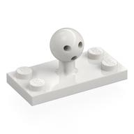 Деталь LEGO Plate Special 2 x 4 with Ball Joint, Белый
