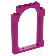 Деталь LEGO Panel 1 x 6 x 7 with 2 Columns and Arch, Пурпурный