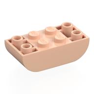 Деталь LEGO Кирпичик изогнутый двойной перевёрнутый 2 x 4, Светлый телесный