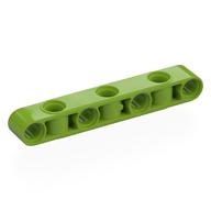 Деталь LEGO Technic Beam 1 x 7 Thick with Alternating Holes, Лайм