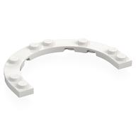 Деталь LEGO Plate Round Half 5 x 8 with 4 x 6 Round Cutout, Белый