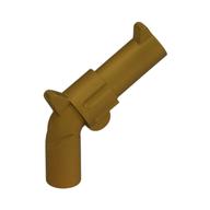 Деталь LEGO Minifig Pistol Revolver - Large Barrel [Old Style], Жемчужно-золотой
