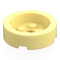 Деталь LEGO Brick Round 4 x 4 with Recessed Center, Ярко-светло-желтый