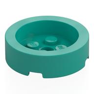Деталь LEGO Brick Round 4 x 4 with Recessed Center, Темно-бирюзовый