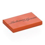 Деталь LEGO Tile 2 x 3 with Black 'Sadairs Spear' print, Красно-оранжевый