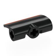 Деталь LEGO Technic Panel Fairing 2 x 3 x 1 with Orange Stripe print, Черный