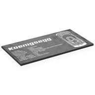 Деталь LEGO Tile 8 x 16 with Bottom Tubes with 'Koenigsegg', Stats print, Черный