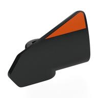 Деталь LEGO Technic Panel Fairing #8 3L Very Small Smooth, Side B with Orange Stripe print, Черный