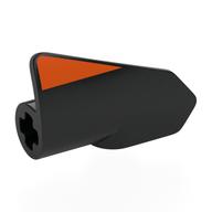 Деталь LEGO Technic Panel Fairing #7 3L Very Small Smooth, Side A with Orange Stripe print, Черный
