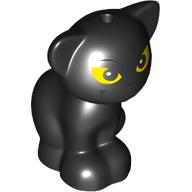 Animal, Cat, Sitting with Yellow Eyes, Mean Stare print