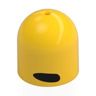 Деталь LEGO Helmet Dome, No Stud with Black Ovals / Eyes print, Желтый