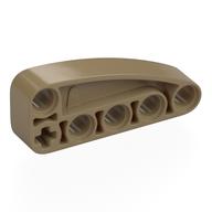 Деталь LEGO Technic Beam 2 x 5 L-Shape with Quarter Ellipse Thick, Темно-песочный