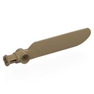 Деталь LEGO Technic Rotor Blade Small with Axle and Pin Connector End, Темно-песочный