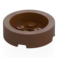 Деталь LEGO Brick Round 4 x 4 with Recessed Center, Красно-коричневый