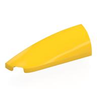 Деталь LEGO Скос изогнутый 1 x 4, с выемкой под штырёк слева, Желтый