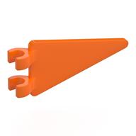 Деталь LEGO Flag 2 x 4 Triangle, Оранжевый
