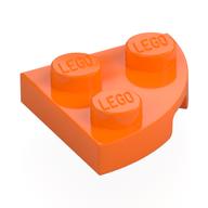Деталь LEGO Пластина круглая угловая 2 x 2, Оранжевый