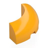 Деталь LEGO Brick Round Corner 3 x 3 x 1 with Bottom Cut Outs [No Studs] [1/4 Arch], Ярко-светло-оранжевый