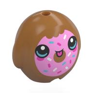 Деталь LEGO Pillow Plush Toy with Bright Pink Donut, Sprinkles print, Средне-темный телесный
