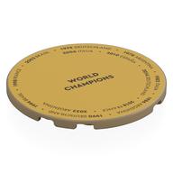 Деталь LEGO Tile Round 6 x 6 with 'WORLD CHAMPIONS', Countries print, Темно-песочный