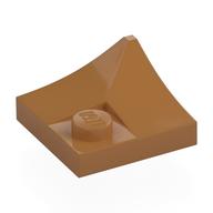 Деталь LEGO Plate Special 2 x 2 with Double Inverted Curve, 1 Stud, Средне-темный телесный