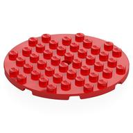 Деталь LEGO Пластина круглая 8 x 8, Красный