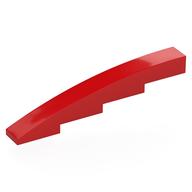 Деталь LEGO Кирпичик изогнутый 1 x 8 x 1 2/3, Красный