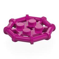 Деталь LEGO Plate Special 2 x 2 with Bar Frame Octagonal, Reinforced, Completely Round Studs, Пурпурный