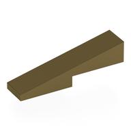 Деталь LEGO Скос 1 x 4, с вырезом 1 x 2, Золотистый металлик