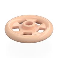 Деталь LEGO Plate Special Round 1 x 1 Stud with 3 x 3 Ring Around, Светлый телесный