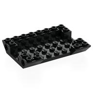 Деталь LEGO Slope Inverted 45° 6 x 8 Double with Pin Holes on Sides, 1 x 4 Cutout On Side, Черный