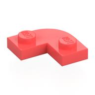 Деталь LEGO Пластина круглая угловая 2 x 2, с вырезом 1 x 1, Коралловый