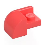 Деталь LEGO Brick Curved 2 x 2 x 1 with Curved Top - Corner, Коралловый