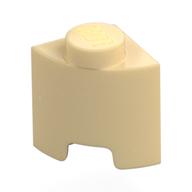 Деталь LEGO Brick Round, Quarter 1 x 1, Песочный