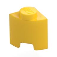 Деталь LEGO Brick Round, Quarter 1 x 1, Желтый