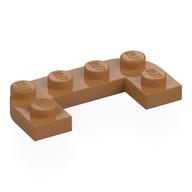 Деталь LEGO Пластина круглая половинная 2 x 4, с вырезом 1 x 2, Средне-темный телесный