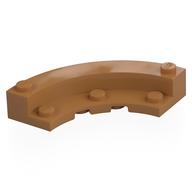 Деталь LEGO Brick Round 5 x 5 Macaroni with 1 / 3 Inner Side, Средне-темный телесный
