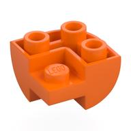 Деталь LEGO Brick Curved Inverted 2 x 2 x 1, Corner, Оранжевый