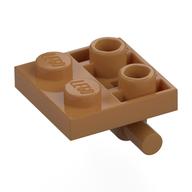 Деталь LEGO Plate Special 2 x 2 with Horizontal T-Bar Underneath, Средне-темный телесный