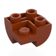 Деталь LEGO Brick Curved Inverted 2 x 2 x 1, Corner, Темно-оранжевый