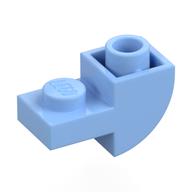 Деталь LEGO Brick Curved Inverted 1 x 2 with 1 x 1 Cutouts, Ярко-светло-голубой