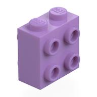Деталь LEGO Brick Special 1 x 2 x 1 2/3 with Four Studs on 2 Sides, Средне-лавандовый