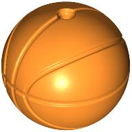Деталь LEGO Minifig Head Special, Basketball [PLAIN], Оранжевый