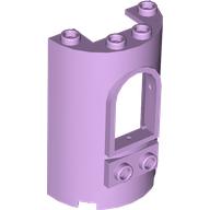Деталь LEGO Cylinder Half 2 x 4 x 5 with 1 x 2 Cutout and Arched Window, Лавандовый