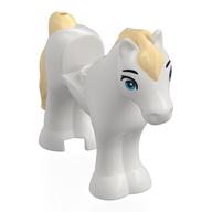Animal, Horse / Foal, 1 x 1 Cutout with Bright Blue Eyes, Bright Light Yellow Mane, Tail print